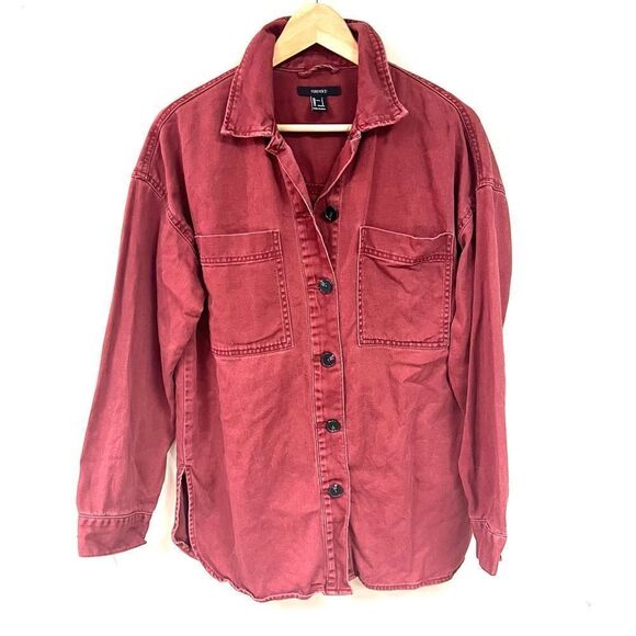 Forever 21 rust colored longline Shaket.  Size S - Picture 1 of 7